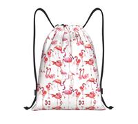 Pidgazdfgv Flamingos Drawstring Backpack Sports Gym Sackpack Mesh Pockets Water Resistant String Bag Women Men