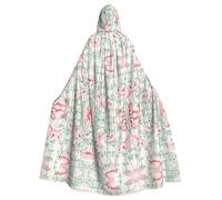 Pidgazdfgv Floral Flamingo Botany Hooded Cloak Unisex Adult Cape Cosplay Costumes 58" Halloween Christmas Party Fancy Dress