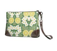 Pidgazdfgv Fresh Lemon Genuine Leather Wristlet Clutch Bag Cell Phone Wallet Purse Wallet Purses Handbags Women