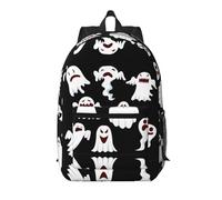 Pidgazdfgv Funny White Ghost 17 Inch Laptop Backpack School Business Flight Approved Weekend Luggage Sleeve Women Men