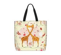 Pidgazdfgv Giraffe Heart Flower Butterfly Shopping Bag Eco Friendly Shopping Tote Bag School Work Laptop Women Girl Handbag Everyday