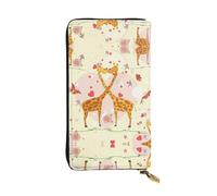 Pidgazdfgv Giraffe Heart Flower Butterfly Women RFID Blocking Wallet Leather Zip Phone Clutch Large Capacity Lady Travel Purse Gifts