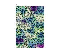 Pidgazdfgv Green Leopard Golf Towel Golf Club Clean Microfiber Fabric Waffle Towels Heavy Duty Carabiner Clip Gifts