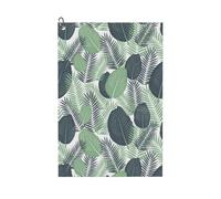 Pidgazdfgv Green Tropical Leaves Golf Towel Golf Club Clean Microfiber Fabric Waffle Towels Heavy Duty Carabiner Clip Gifts