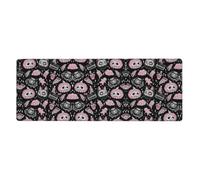 Pidgazdfgv Halloween Pumpkin Cat Premium Spill-Proof Stain-Resistant Cloth Gaming Mouse Pad 800 X 300 X 3 Mm Long Desk Pad