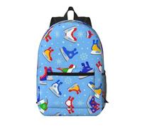 Pidgazdfgv Hockey Elements Creative Patterned 17 Inch Laptop Backpack School Business Flight Approved Weekend Luggage Sleeve Women Men