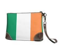 Pidgazdfgv Irish Flag Genuine Leather Wristlet Clutch Bag Cell Phone Wallet Purse Wallet Purses Handbags Women