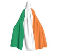Pidgazdfgv Irish Flag Hooded Cloak Unisex Adult Cape Cosplay Costumes 58" Halloween Christmas Party Fancy Dress