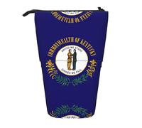 Pidgazdfgv Kentucky State Flag Pencil Case Portable Pencil Bag School Office Kid Students Adult Girl Boys Present Make Up