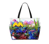 Pidgazdfgv Large Cactus Tropical Animal Fox Snake Pig Beach Bag Women Men Waterproof Pool Bag Holiday Travel Sports Bag Gym Sack Backpack
