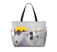 Pidgazdfgv Large Different Colored Squares Beach Bag Women Men Waterproof Pool Bag Holiday Travel Sports Bag Gym Sack Backpack