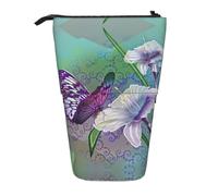 Pidgazdfgv Lilies and Butterfly Pencil Case Portable Pencil Bag School Office Kid Students Adult Girl Boys Present Make Up