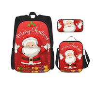 Pidgazdfgv Merry Christmas. Backpack Kid Boys Girls Lunch Box School Bookbag Set Secondary Pupil College Student Gift