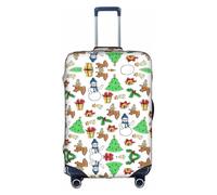Pidgazdfgv Merry Christmas Happy (2) Luggage Cover for Suitcase Suitcase Cover Protector Suitcase Cover Fit S-XL Inch Luggage