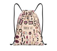 Pidgazdfgv Modern Girl Cosmetic Drawstring Backpack Sports Gym Sackpack Mesh Pockets Water Resistant String Bag Women Men