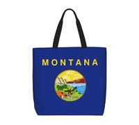 Pidgazdfgv Montana State Flag Shopping Bag Eco Friendly Shopping Tote Bag School Work Laptop Women Girl Handbag Everyday