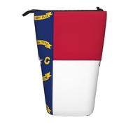 Pidgazdfgv North Carolina State Flag Pencil Case Portable Pencil Bag School Office Kid Students Adult Girl Boys Present Make Up