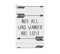 Pidgazdfgv Not All Who Wander Are Lost Golf Towel Golf Club Clean Microfiber Fabric Waffle Towels Heavy Duty Carabiner Clip Gifts