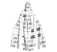 Pidgazdfgv Not All Who Wander Are Lost Hooded Cloak Unisex Adult Cape Cosplay Costumes 58" Halloween Christmas Party Fancy Dress
