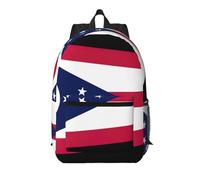 Pidgazdfgv Ohio State Flag 17 Inch Laptop Backpack School Business Flight Approved Weekend Luggage Sleeve Women Men