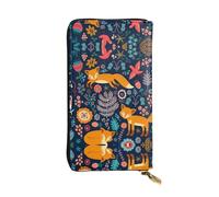 Pidgazdfgv Owl Rabbit Birds Fox Women RFID Blocking Wallet Leather Zip Phone Clutch Large Capacity Lady Travel Purse Gifts