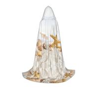 Pidgazdfgv Pearls Starfish Seashell Theme Hooded Cape Halloween Child Fancy Dress Child Dress Up Accessories Costume Party Cosplay