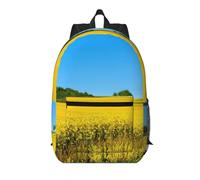 Pidgazdfgv Rape Flower Field 17 Inch Laptop Backpack School Business Flight Approved Weekend Luggage Sleeve Women Men