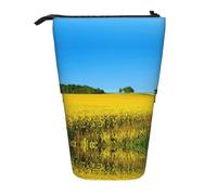 Pidgazdfgv Rape Flower Field Pencil Case Portable Pencil Bag School Office Kid Students Adult Girl Boys Present Make Up