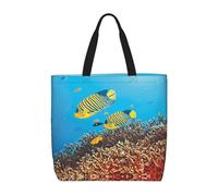 Pidgazdfgv Royal Angel Fishes Shopping Bag Eco Friendly Shopping Tote Bag School Work Laptop Women Girl Handbag Everyday