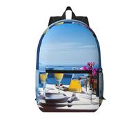 Pidgazdfgv Scenery Of A Table Above Sea 17 Inch Laptop Backpack School Business Flight Approved Weekend Luggage Sleeve Women Men