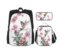 Pidgazdfgv Spring Bird Backpack Kid Boys Girls Lunch Box School Bookbag Set Secondary Pupil College Student Gift