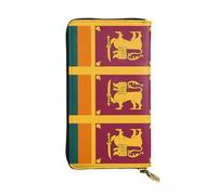 Pidgazdfgv Sri Lanka Flag Women RFID Blocking Wallet Leather Zip Phone Clutch Large Capacity Lady Travel Purse Gifts