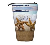 Pidgazdfgv Starfish On The Beach Pencil Case Portable Pencil Bag School Office Kid Students Adult Girl Boys Present Make Up