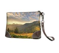 Pidgazdfgv Sunrise Genuine Leather Wristlet Clutch Bag Cell Phone Wallet Purse Wallet Purses Handbags Women