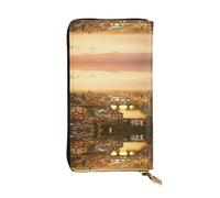 Pidgazdfgv Sunset View Women RFID Blocking Wallet Leather Zip Phone Clutch Large Capacity Lady Travel Purse Gifts