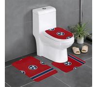Pidgazdfgv Tennessee State Flag Bathroom Rug Mat Set 3 Bath Set Non-Slip Carpet Mats U-Shaped Toilet Bathroom Tub Shower