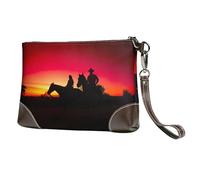Pidgazdfgv Texas Cowboy Genuine Leather Wristlet Clutch Bag Cell Phone Wallet Purse Wallet Purses Handbags Women