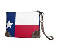 Pidgazdfgv Texas State Flag Genuine Leather Wristlet Clutch Bag Cell Phone Wallet Purse Wallet Purses Handbags Women