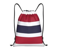Pidgazdfgv Thailand Flag Drawstring Backpack Sports Gym Sackpack Mesh Pockets Water Resistant String Bag Women Men