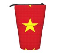 Pidgazdfgv Vietnamese Flag Pencil Case Portable Pencil Bag School Office Kid Students Adult Girl Boys Present Make Up