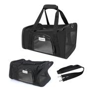 pidipiti 17 x 12 x 8.5 TSA Approved pet Carrier for Extra-Small Dog Under 6-8 lbs and Small cat Under 8-10 lbs,10.5'' Higher Side with Elastic Frame to Putted underseat for jetblue Airlines.