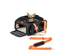 pidipiti 17x13x8 Frontier Allegiant Breeze Airlines Approved top Expandable pet Carrier for Extra-Small Dog/Small cat,Weight up to 5 lbs,Length Shorter Than 16''