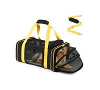 pidipiti 18.5''(L) x13.5''(W) x9.5''(H) Southwest Airlines Approved Expandable pet Carrier,for Extra-Small Dog Puppy cat Weight up to 6 lbs and Length up to 17''(Black)