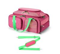 pidipiti 19x13x9 TSA Approved top Expandable pet Carrier for Small Dog Puppy cat up to 12-15 lbs Weight and 18'' Length, for Southwest Allegiant Spirit Canada Airlines(Pink)