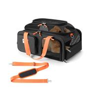 pidipiti 19x13x9 TSA Approved top Expandable pet Carrier for Small Dog Puppy cat up to 12-15 lbs Weight and 18.5'' Length, for Southwest Allegiant Spirit Canada Airlines(Black)