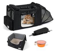 pidipiti 26x17x17 Soft-Sided pet Carrier for car Travel with cat Litter Box