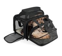 pidipiti top and 1 Side Expandable, 17x11x11 Soft-Sided pet Carrier, TSA and American/Delta/United Airline Approved,for Small Dog/Puppy/cat underseat in Airplane and Vet.