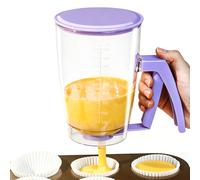 PIDUDU Batter Dispenser, 900ml Handheld Pancake Batter Dispenser with Scale, Plastic Batter Mixer Dispenser for Baking Cupcakes, Waffles, Muffins, Crepes, Kitchen Baking Tool