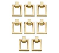 Pidynx 8 Pack Gold Dresser Knobs 1.89" Brushed Gold Drawer Pulls Zinc Alloy Ring Knobs for Cabinets 48mm Cabinet Handles for Cupboard Wardrobe Kitchen Cabinet Hardware (8, Gold)