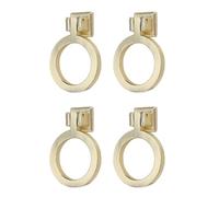 Pidynx 8 Pack Gold Dresser Knobs 2.52" Brushed Gold Drawer Pulls Zinc Alloy Handles for Cabinets 64mm Cabinet Knobs Ring Pulls for Cupboard Wardrobe Kitchen Cabinet Hardware (8, Gold)